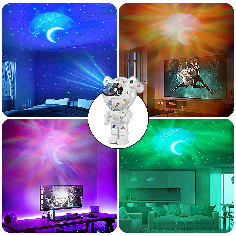 Galaxy Night Light Astronaut Space Projector 2.0