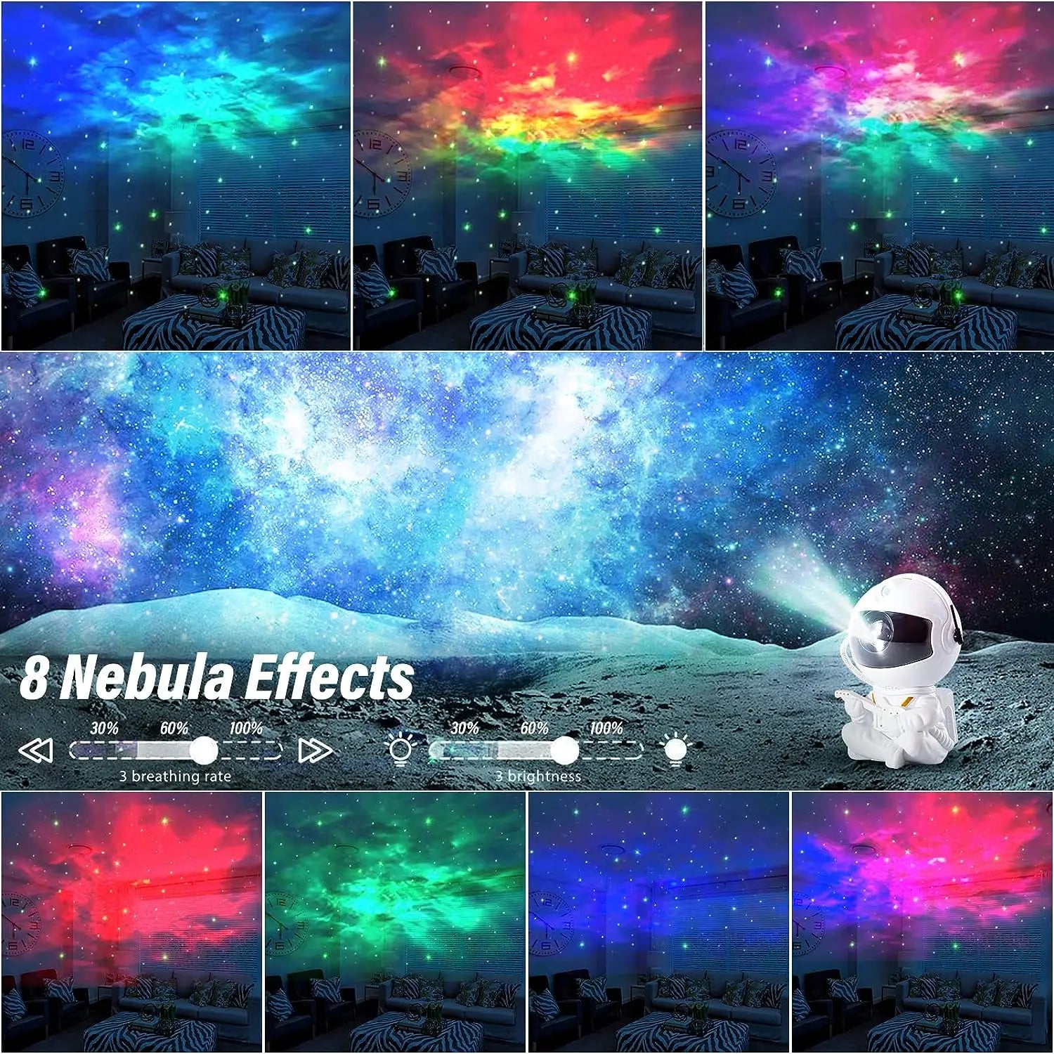  Galaxy Night Light Astronaut Space Projector 1.0