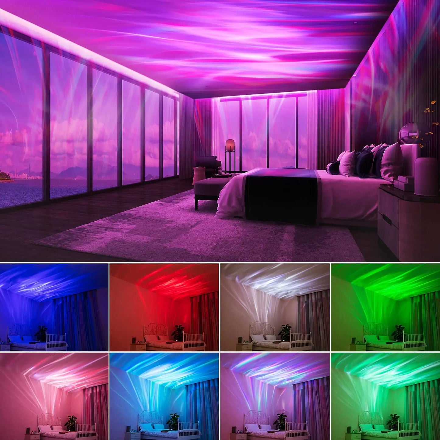  LED Aurora Projector Bluetooth Speaker Night Light 