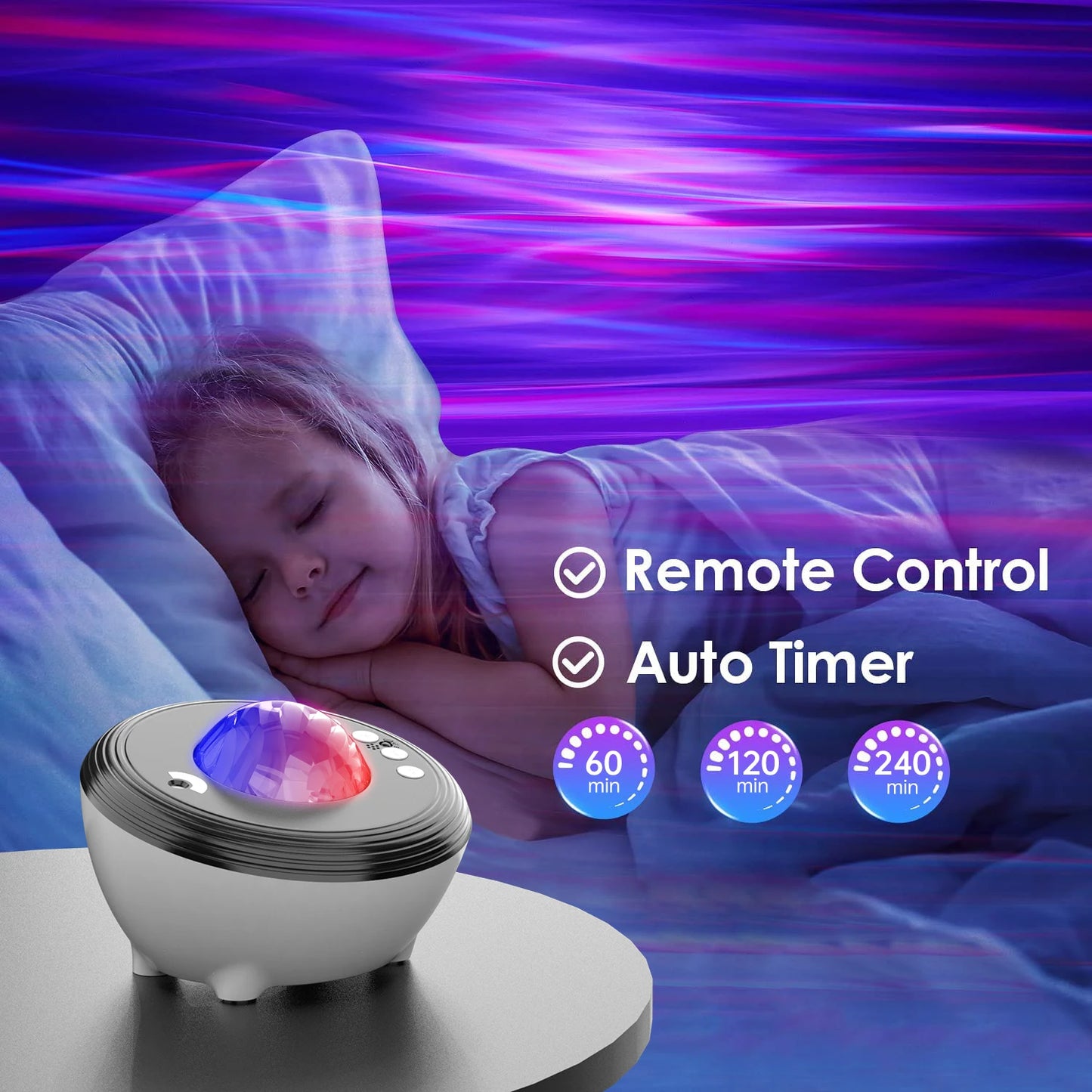  LED Aurora Projector Bluetooth Speaker Night Light 